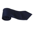 thumbnail image 3 of Corbata clásica de Color puro para hombre Azul oscuro 10 cm tejido Jacquard, 3 of 8