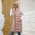 thumbnail image 6 of Posijego Women's Long Puffer Vests Hooded Winter Warm Sleeveless Outerwear Vest with Pockets Plus Size, 6 of 9