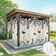 thumbnail image 6 of Outdoor Curtains for Patio Waterproof, Spring Botanical Outdoor Privacy Panels Grommet, Black Eucalyptus Butterfly Rustic Blackout Outside Curtains for Porch/Cabana/Pergola/Gazebo 54"x95", 1 Panel, 6 of 8