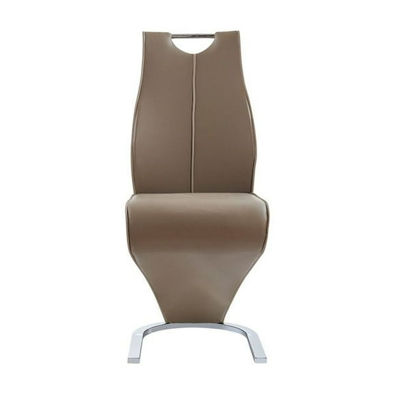 Global Furniture USA Contemporary Cappuccino Dining Chair, Dark Brown,Light Brown