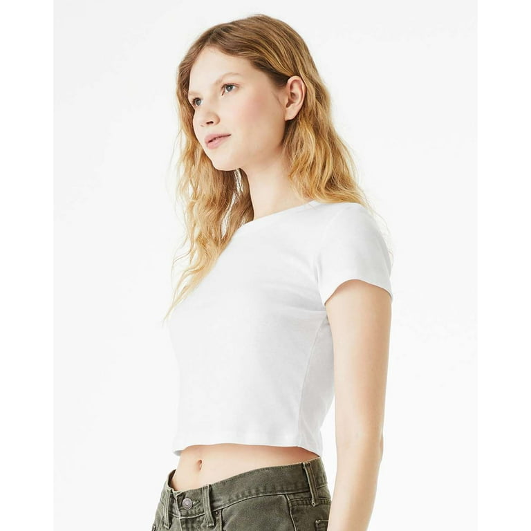 Bella & Canvas Women Micro Rib Baby T-Shirt, Solid Red Blend Bella & Canvas Women Micro Rib Baby T-Shirt, Solid Red Blend