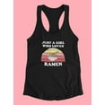 thumbnail image 3 of Just A Girl Ramen Sunset Art Racerback Tank Women -Smartprints Designs, Female Large, 3 of 4