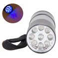 thumbnail image 3 of Encendiendo 9 LED Mini UV Ultravioleta Linterna Blacklight Antorcha Lámpara de luz (1pc), 3 of 8