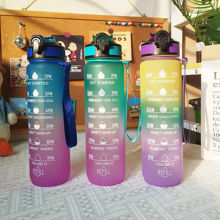 Water Bottles with Straw - 1L Large-capacity Sports Water Bottles -  Reusable for Travel, Camping, Bike, Sports - Walmart.com