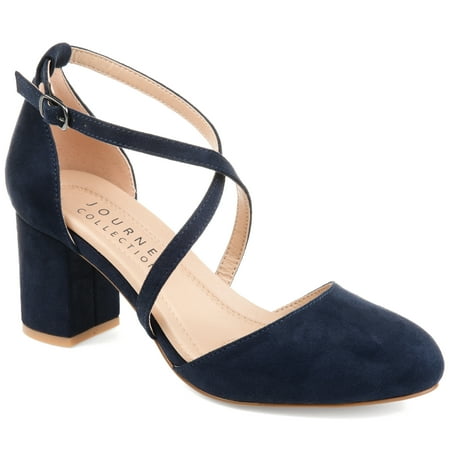 

Journee Collection Womens Foster Tru Comfort Foam Wide Width Almond Toe Block Heel Pumps