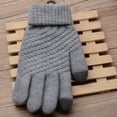 thumbnail image 2 of Knit Wool Man Women Winter Keep Warm Mittens Gloves, 2 of 3