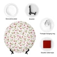 thumbnail image 4 of Daiia Rose Flowers Printed Pattern Ceramic Plate Dinner Plates Bone China Decorative Plates with Display Stand Art Ceramic Ornaments for Wall Hanging Decoration-6in, 4 of 6