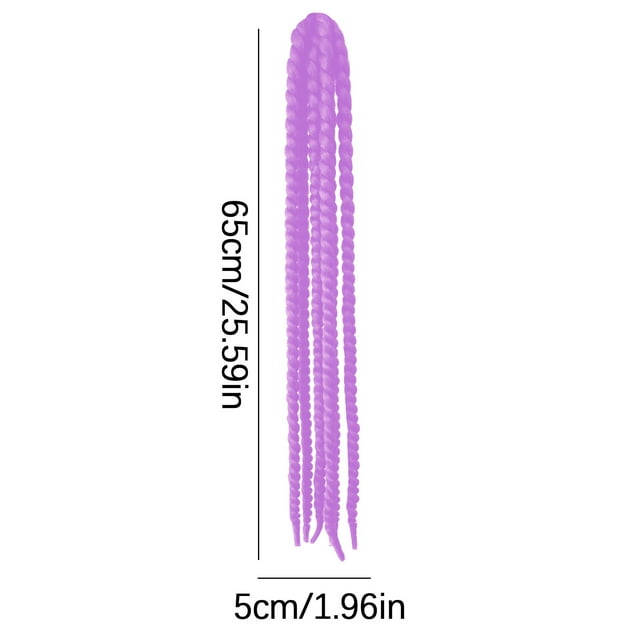 Motorcycle Helmet Braid Wig Accessory with Suction Cup and Adhesive Mounting for Full Coverage Braided Hair Style 65 in x 5 cm