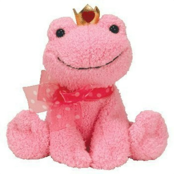 Ty Beanie Babies Kissable Pink Frog with Crown Beanie Baby Walmart