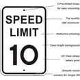 thumbnail image 3 of Speed Limit 10 MPH Sign 12 x 18 inches Slow Down Sign for Street Reflective 40Mil Aluminum Professional Printing UV Coating, 3 of 5