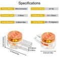 thumbnail image 2 of Wire Connector UY K2 Telephone Cable Butt Splice Connectors Button 2 Wire Waterproof Crimp Coupler for Network Data Phone Wire Joints, 100PCS K2 Wire Connectors, 2 of 7