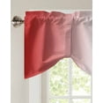 thumbnail image 3 of Fsddascl Red Ombre Tie Up Valance Curtains for Windows, Kitchen Curtains Window Treatments, Red White Gradient Modern Abstract Art Short Window Shades Valances for Bedroom Bathroom Cafe 60"x18", 3 of 7