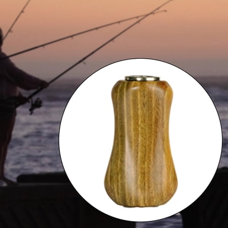 koolsoo Reel Handle Knob Fishing Reel Handle Knob Replacement Accessory Modified Repairing Part Comfortable Grip Wood Reel Knob Easy Install for Outdoor Adventure Suitable for Freshwater Style B