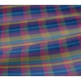 thumbnail image 4 of oneOone Cotton Jersey Blue Fabric Madras Check Craft Projects Decor Fabric Printed By The Yard 58 Inches Wide, 4 of 4