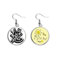 thumbnail image 1 of Vivir en tu quote handwrite Pendiente Sol Flor Pendiente Joyas Moda Unbranded M, 1 of 3