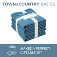 thumbnail image 2 of TOWN & COUNTRY BASICS 6-Piece Assorted Waffle Woven Terry Stripe Set, 2-Bath Towels, 2-Hand Towels, 2-Washcloths, 100% Cotton, Quick Dry, Blue, 2 of 8