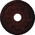 thumbnail image 6 of 18 1/2"OD x 3 7/8"ID x 1"P Kendall Train Station Ceiling Medallion (Fits Canopies up to 3 7/8"), Hand-Painted Golden Oak, 6 of 9
