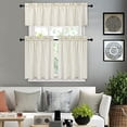 thumbnail image 6 of Yesfashion Waffle Weave Curtains, Waterproof Rod Pocket Textured Tier Curtains for Kitchen Bathroom, 6 of 7
