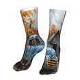 thumbnail image 6 of KLL Rustic Vintage Truck Autumn Print Womens Crew Socks Athletic Middle Tube Long Socks Novelty Socks Gifts For Men, 6 of 7