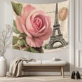 thumbnail image 5 of Pink Spring Floral Large Tapestry for Bedroom Wall Hanging Tapestry, Vintage Rose Flower Retro Ceiling Backdrop Tapestries Poster Blanket Wall Decor for Teens Room Living Room Dorm 100" x 59", 5 of 8