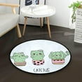 thumbnail image 5 of SKYSONIC Round Area Rug Chair Couch Cover Area Rug for Bedroom Floor Sofa Living Room Non-Slip Home Decor 3 x 3 Feet, 5 of 5