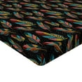 thumbnail image 4 of Ambesonne Bohemian Fitted Sheet, Feathers Dots Ethno Vibes, Queen Size, Charcoal Grey Multicolor, 4 of 5
