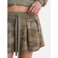 thumbnail image 4 of No Boundaries Pleated French Terry Mini Skort, Women's XXS-XXL, 4 of 5