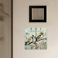 thumbnail image 3 of 16 Inch Wall Clock Battery Operated Square Clock Decorative for Office, Kitchen, Outdoor, Living Room，Flowers and Birds Print, 3 of 4