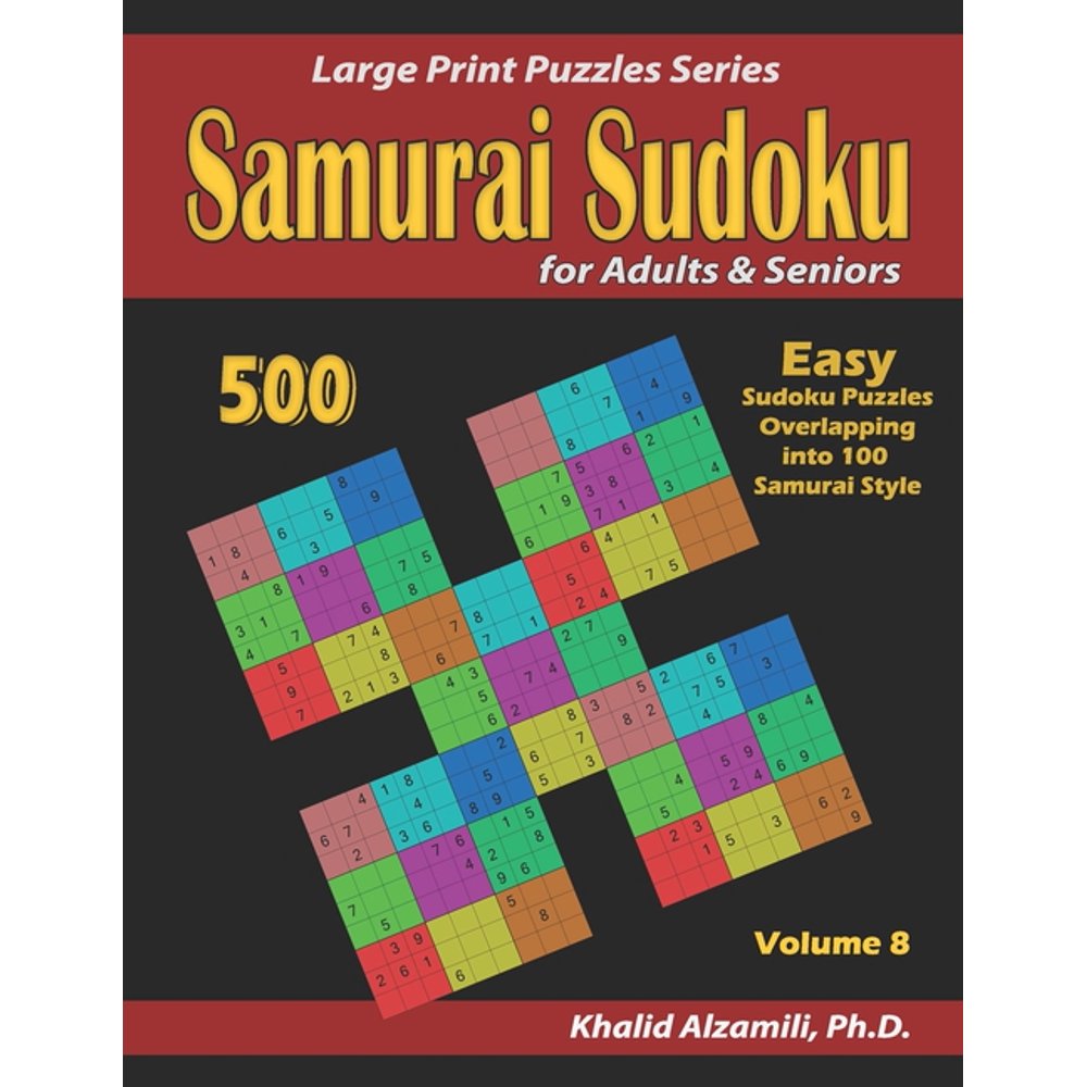 large print puzzles samurai sudoku for adults seniors