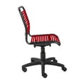 thumbnail image 5 of HomeRoots Red Flat Bungie Cord Low Back Rolling Office Chair, 5 of 5