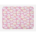 thumbnail image 1 of Romantic Bath Mat, Love Theme Unicorns in Hearts for Valentines Day, Plush Bathroom Decor Mat with Non Slip Backing, 29.5" X 17.5", Pale Pink Pastel Yellow Pale Mauve, by Ambesonne, 1 of 2