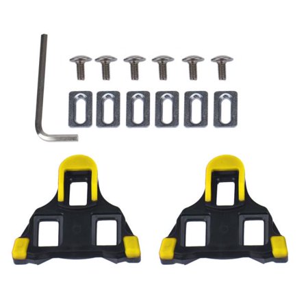 - 2 x Bicycle Bike Self-locking Pedal Cleats Feet Treadles Replacement with Repair Tools Set