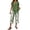 72# Green, variant on Women’s Capri Sets 2 Piece Outfits, Casual Summer Wide Leg Crop Pants and Top Matching Set,Green,L