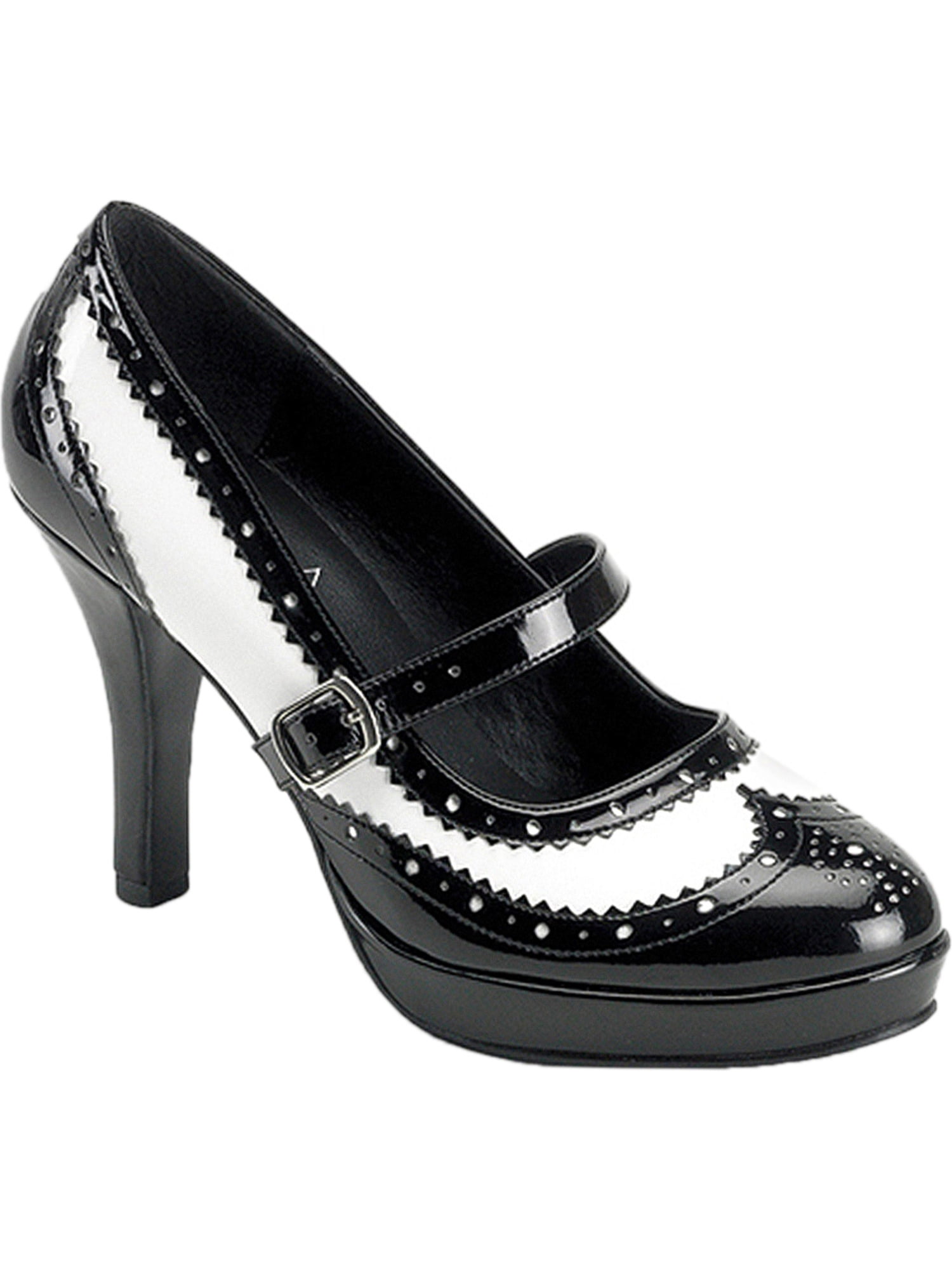 black and white shoes ladies heels