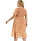 thumbnail image 5 of Plus Size Dresses for Women Elegant Floral Midi Flare Dress White 2X, 5 of 7