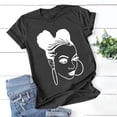 thumbnail image 4 of Tops de Manga Corta de las Mujeres, Cuello Redondo Impreso, Camiseta de Manga Corta para las Mujeres, 4 of 4