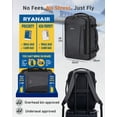 thumbnail image 3 of WANDF Travel Backpack 13 Pockets Carry On Personal Item Bag 18x14x8 for Spirit Airlines, 30L Waterproof Laptop Backpack Weekender Bag for Men Women, Daypack for Business Travel Gym,Light Grey, 3 of 11