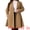 Camel, variant on Women's Plus Size Notch Lapel Double Breasted A Line Peacoat 2X Black
