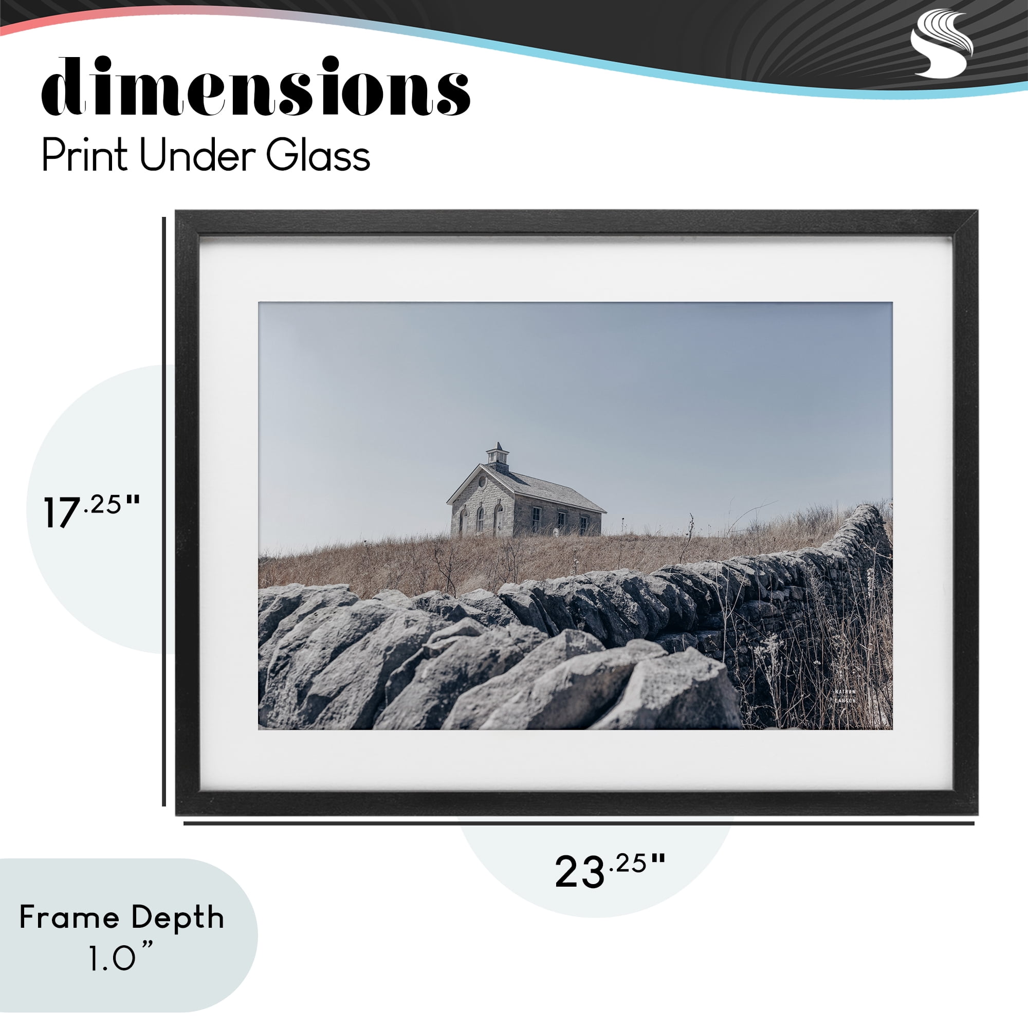 Stupell Industries One Room Schoolhouse Black Framed Print Under Glass, design by Nathan Larson