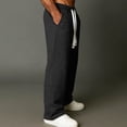 thumbnail image 6 of Pantalones Jogger Para Hombre Ndbuld Men's Solid Color Casual Sports Elastic Waist Drawstring Pocket Fashionable Pants Black S, 6 of 8