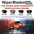 thumbnail image 2 of 2017 Nissan Micra Beam Wiper Blades Wipers w/1yr Warranty (Set of 2) (WiperBladesUSA), 2 of 5