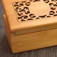 thumbnail image 5 of WORGEOUS 3 pcs  Creative Business Case Hollow out Name Storage Box Bamboo Name Holder for Office, 5 of 8