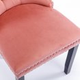 thumbnail image 5 of 2-Piece High-End Tufted Dining Chairs - Modern Velvet Upholstered with Solid Wood Legs & Nailhead Trim, Contemporary Set,Pink, 5 of 18