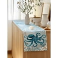 thumbnail image 5 of Table Runner 72 Inches Long for Kitchen Dining, Octopus Blue Dresser Scarf Farmhouse, Dining Table Decorations for Wedding/Parties, Coastal Starfish Nautical Anchor Flower 14 x 72 In, 5 of 9