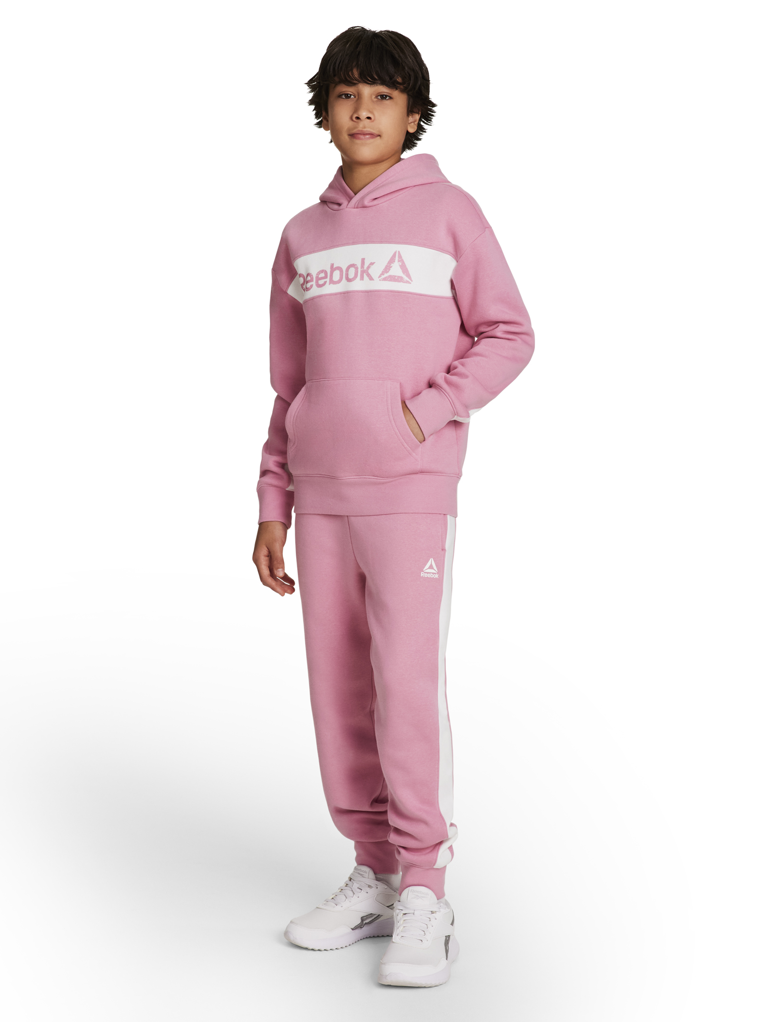 Reebok Boy's Colorblock Fleece Hoodie, Sizes 4-18