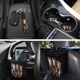 thumbnail image 3 of Jeiento Western Horse Car Seat Cover Set with Auto Steering Wheel Cover Seat Belt Strap Pads Cup Holder Trash Bag Air Vent Storage Bag Keychain 12 PCS Interior Auto Accessory Decoration Black, 3 of 7