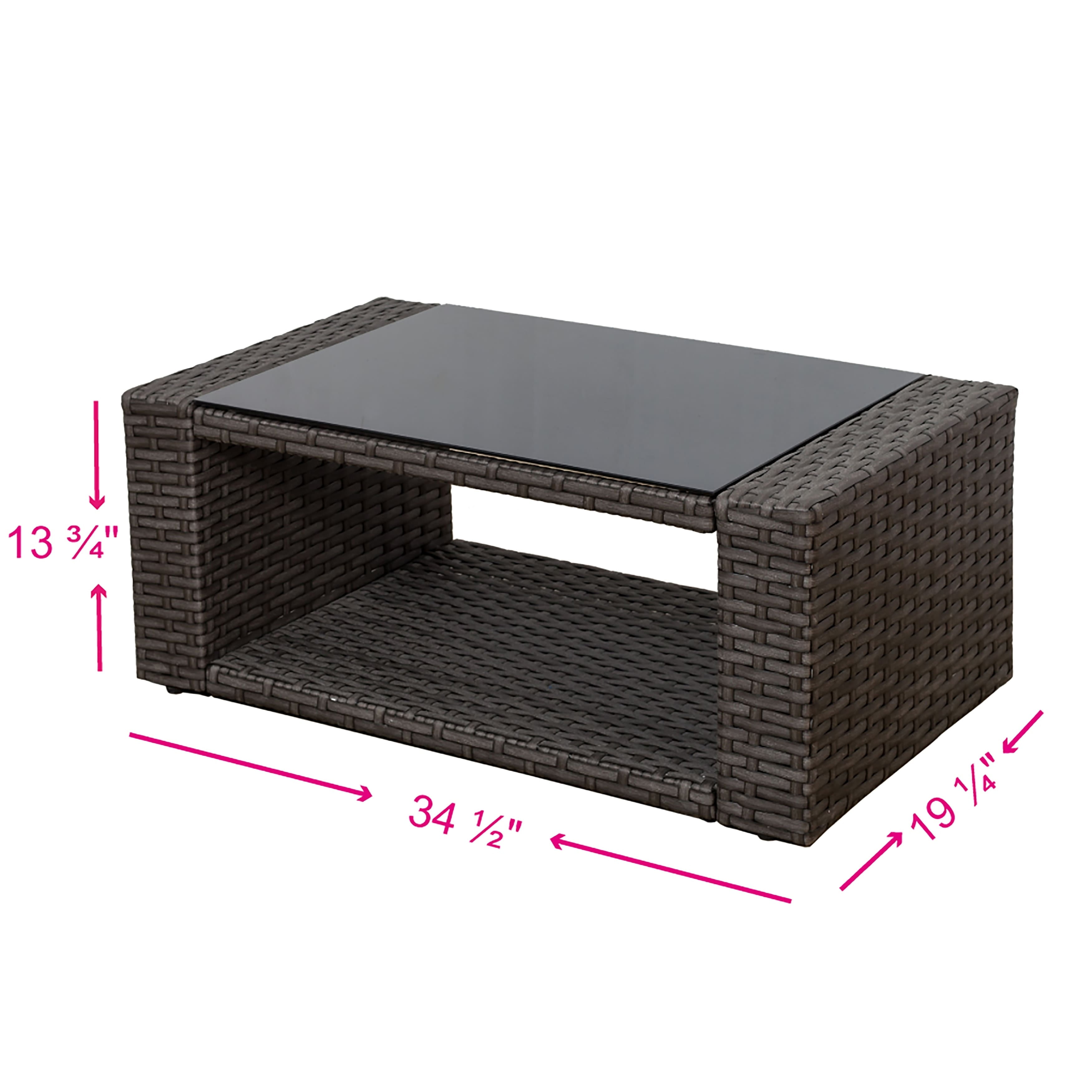 Grandview Outdoor Chocolate 4-piece Patio Conversation Set Orange