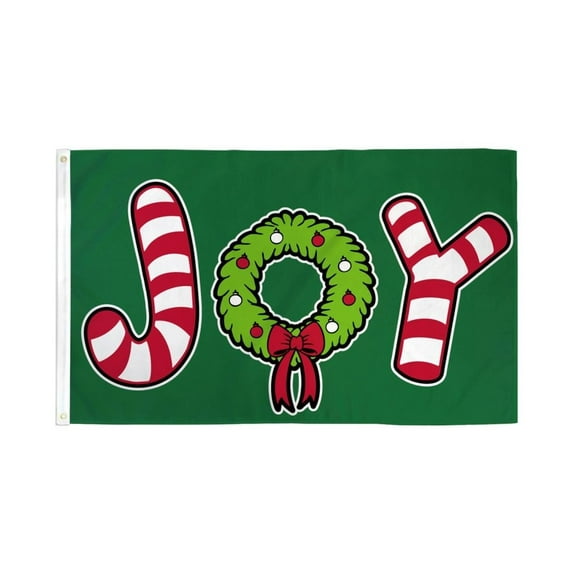 Joy (Candy Cane) Flag 3x5ft Poly