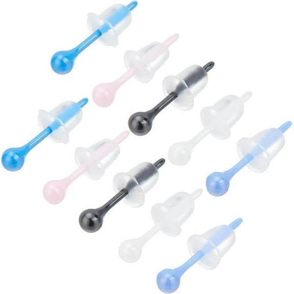 1 Box 5 Pairs BioCeramics Stud Earrings 5 Colors Half Hoop Zirconia Ceramic 3mm Round Ball Porcelain Dainty Studs Post Earrings for Newly Pierced Ears Sensitive Ear Everyday Wear Women Men
