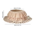thumbnail image 3 of Christmas Tree Skirt 26.77in Champagne Satin-Look Double Ruffle Collar, 3 of 6